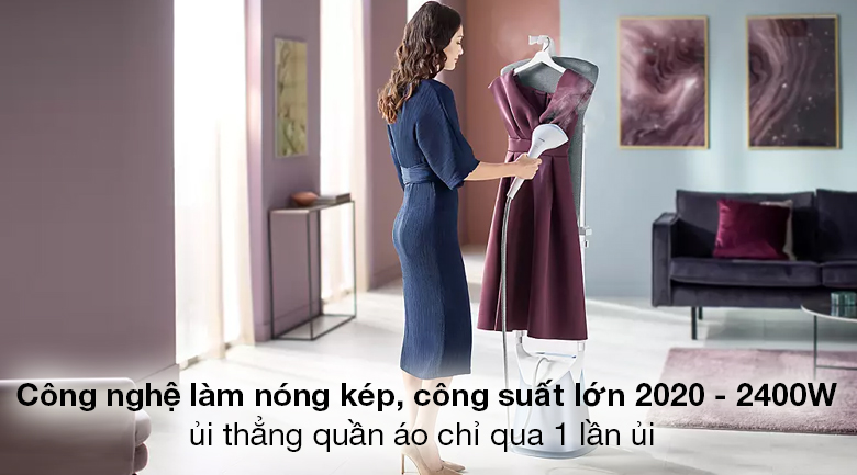Bàn ủi hơi nước đứng Philips GC625/29 2400W - Ảnh 3