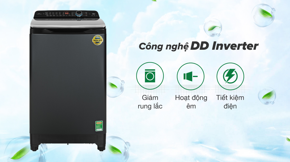 Máy giặt Aqua Inverter 12 kg AQW-DR120HT BK - Ảnh 5