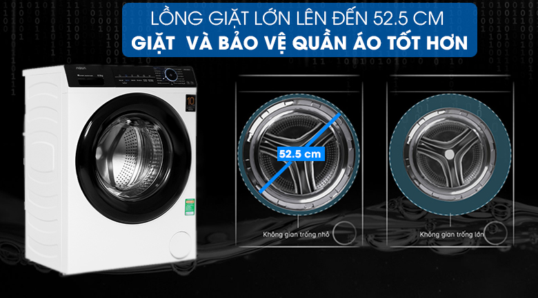 Máy giặt Aqua Inverter 8 KG AQD-A800F W - Ảnh 4