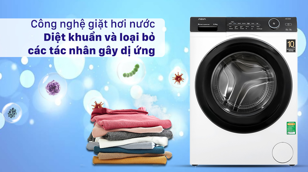Máy giặt Aqua Inverter 9.0 KG AQD-A900F W - Ảnh 4