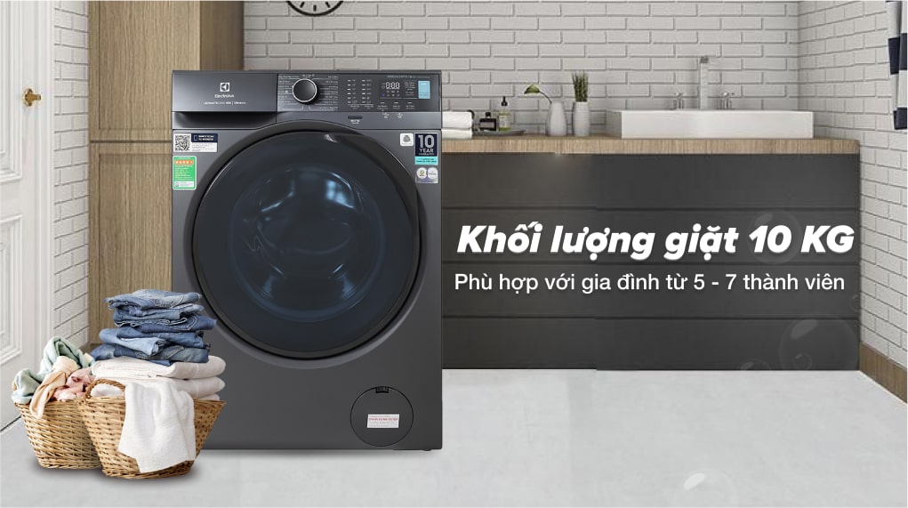 Máy giặt Electrolux Inverter 10 kg EWF1024P5SB - Ảnh 3