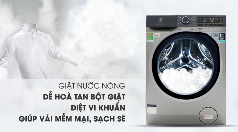 Giặt nước nóng  - Máy giặt Electrolux Inverter 9.5 kg EWF9523ADSA