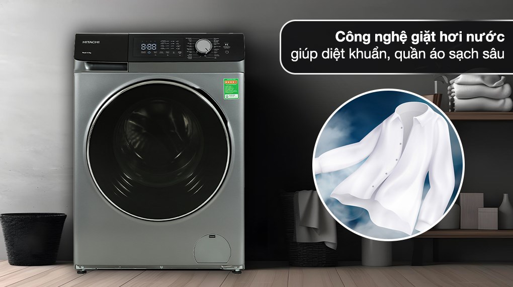 Máy giặt Hitachi Inverter 9.5 kg BD-954HVOS - Ảnh 4