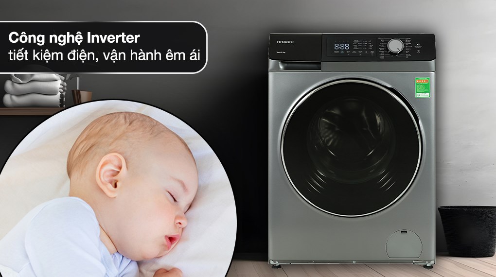 Máy giặt Hitachi Inverter 9.5 kg BD-954HVOS - Ảnh 5