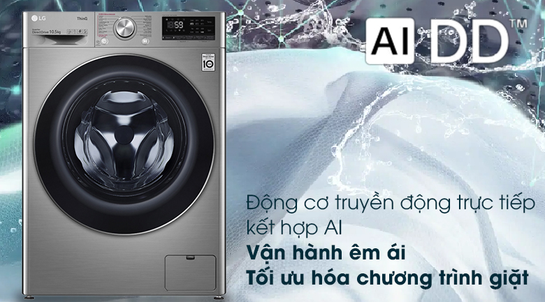 Máy giặt LG Inverter 10.5 kg FV1450S3V - Ảnh 2