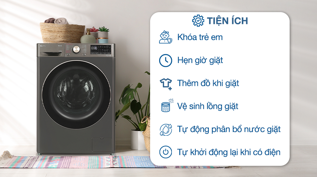 Máy giặt sấy LG AI DD Inverter giặt 14 kg - sấy 8 kg FV1414H3BA - Ảnh 4
