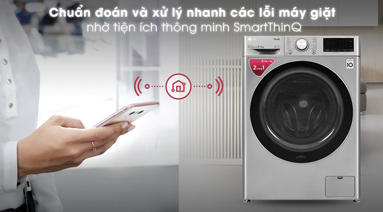 Máy giặt sấy LG Inverter 9 kg FV1409G4V - Ảnh 5