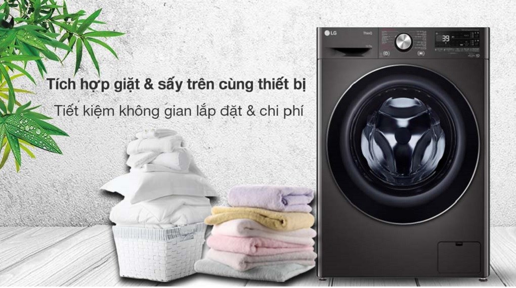 Máy giặt sấy LG Inverter giặt 12 kg - sấy 7 kg FV1412H3BA - Ảnh 3