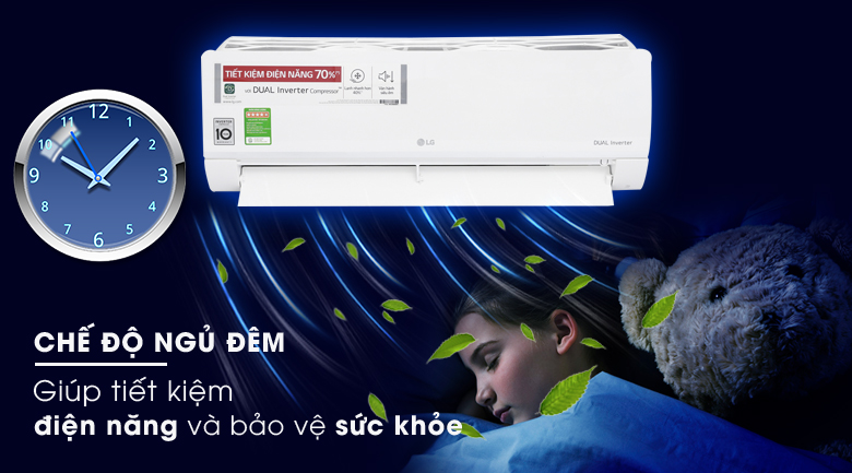Chế độ ngủ đêm - Máy lạnh LG Inverter 1.5 HP V13ENS