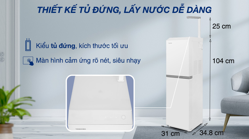 Máy lọc nước RO Toshiba TWP-N2396SVN(W) 10 lõi - Ảnh 3