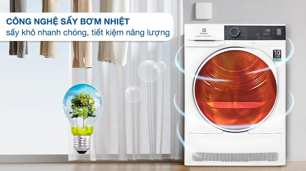 Máy sấy bơm nhiệt Electrolux UltimateCare 8 kg EDH804H5WB - Ảnh 3