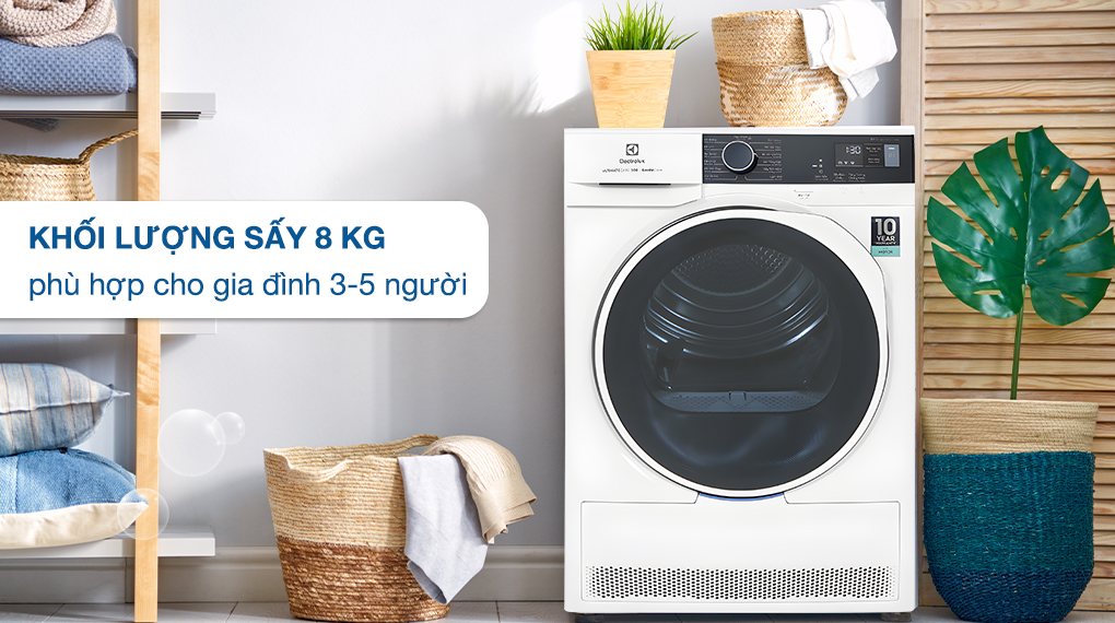 Máy sấy bơm nhiệt Electrolux UltimateCare 8 kg EDH804H5WB - Ảnh 4