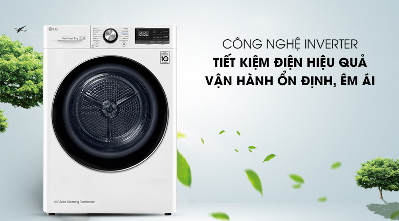 Máy sấy bơm nhiệt LG 9 Kg DVHP09W - Ảnh 7