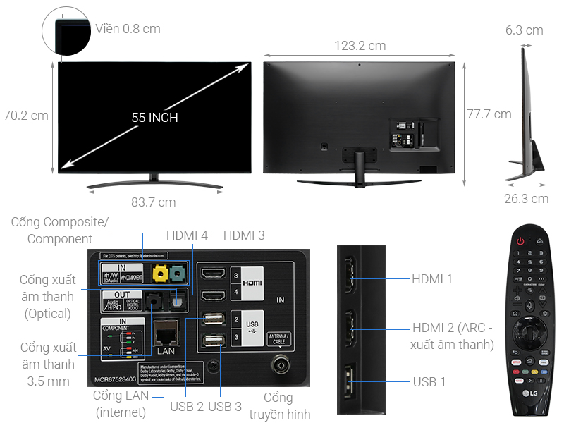 Smart Tivi LG 4K 55 inch 55SM8600PTA - Ảnh 2