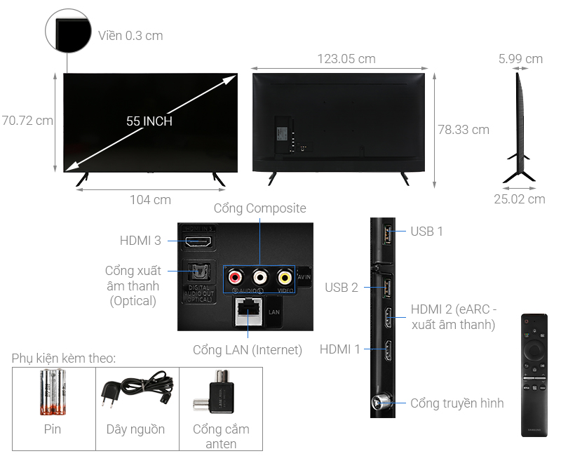 Smart Tivi Samsung 4K 55 inch UA55TU8100 - Ảnh 2