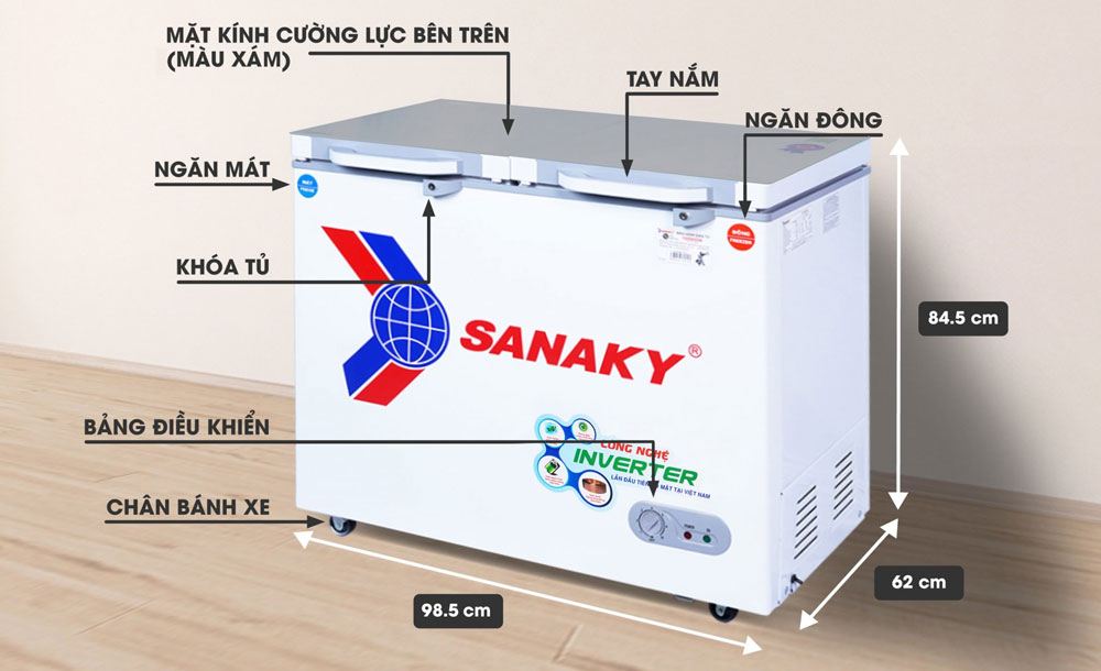 Tủ đông Inverter Sanaky VH-2599W4K - Ảnh 5