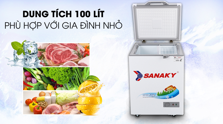 Tủ đông Sanaky 100 lít VH-1599HYK - Ảnh 3