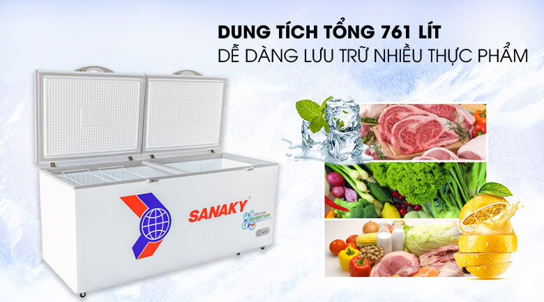 Tủ đông Sanaky Inverter 761 lít VH-8699HY3 - Ảnh 3