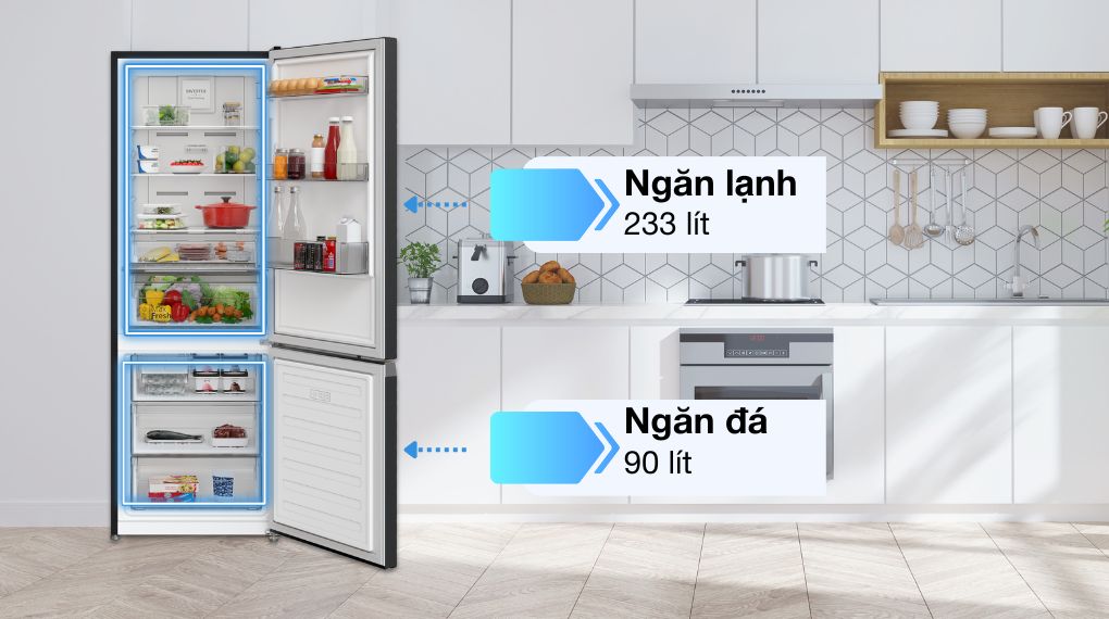 Tủ lạnh Hitachi Inverter 323 lít HRBN6340DUVN - Ảnh 2