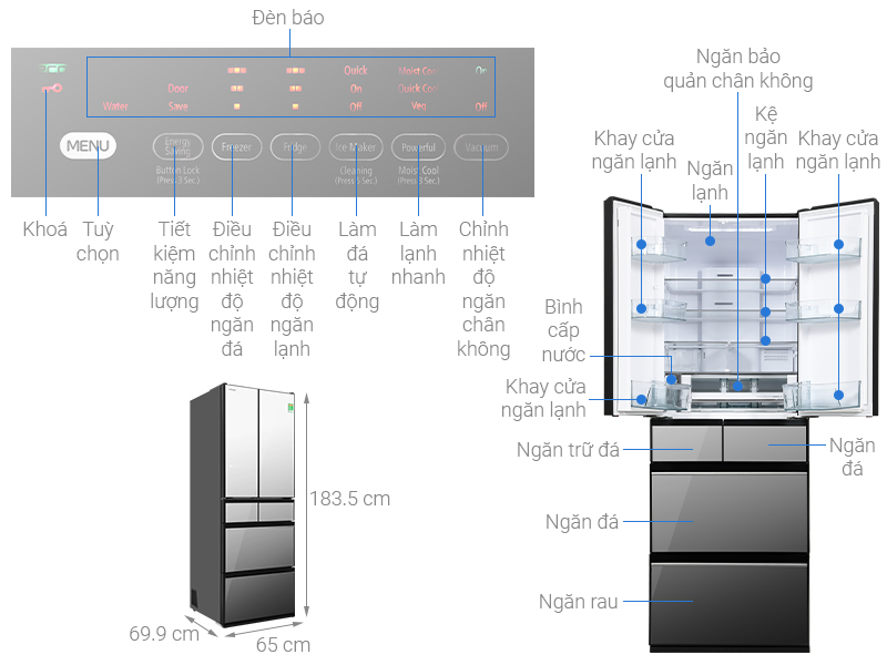 Tủ lạnh Hitachi Inverter 540 lít Multi Door R-HW540RV(X) - Ảnh 2