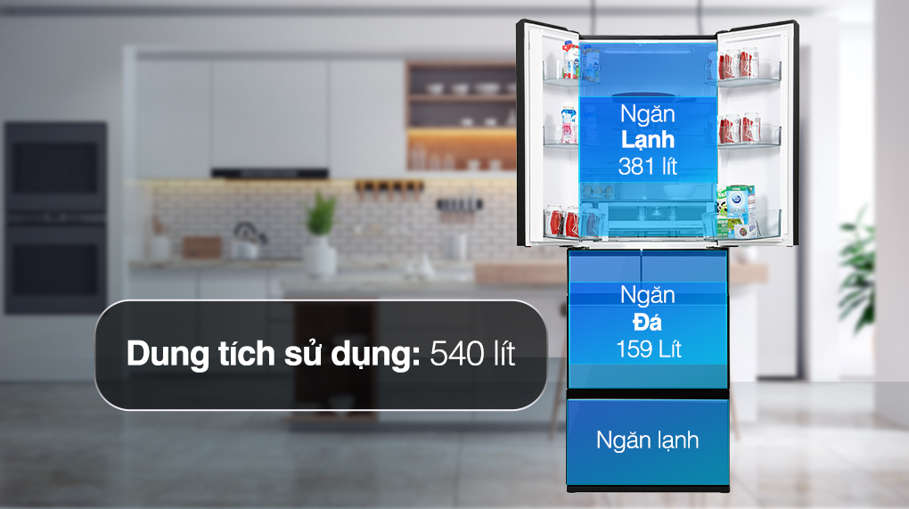 Tủ lạnh Hitachi Inverter 540 lít Multi Door R-HW540RV(X) - Ảnh 3