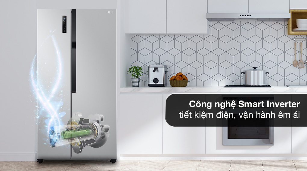 Tủ lạnh LG Inverter 519 lít Side By Side GR-B256JDS - Ảnh 4