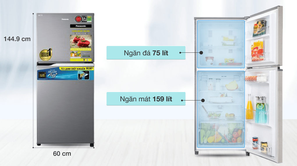 Tủ lạnh Panasonic Inverter 234 lít NR-TV261APSV  - Ảnh 2