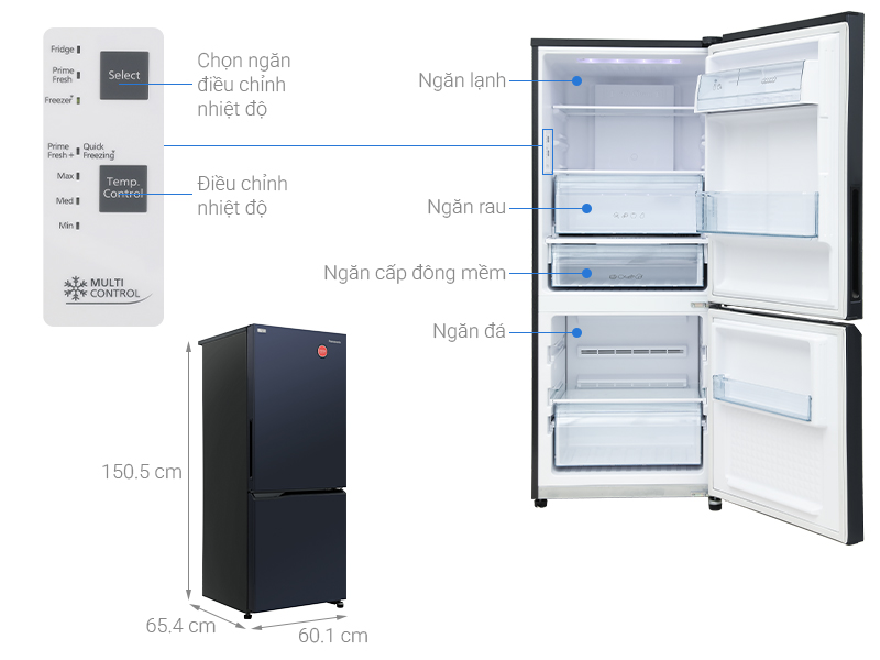 Tủ lạnh Panasonic Inverter 251 lít NR-SP275CPAV - Ảnh 2