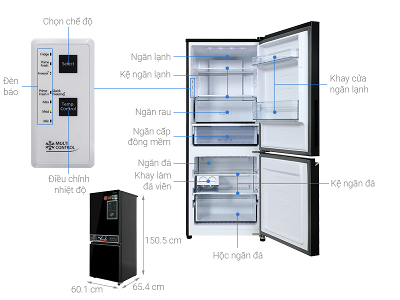 Tủ lạnh Panasonic Inverter 255 lít NR-BV281BGMV - Ảnh 2
