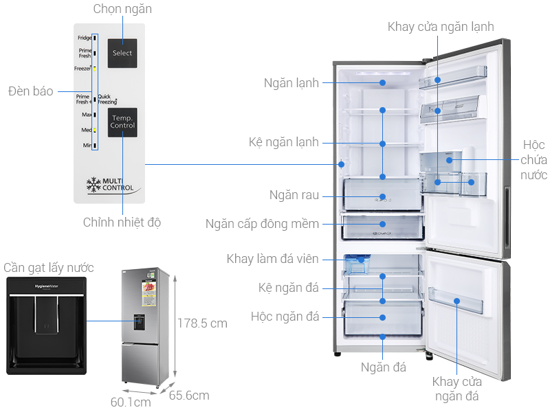 Tủ lạnh Panasonic Inverter 322 lít NR-BV360WSVN - Ảnh 2