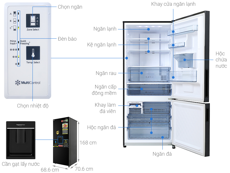Tủ lạnh Panasonic Inverter 377 lít NR-BX421GPKV - Ảnh 2
