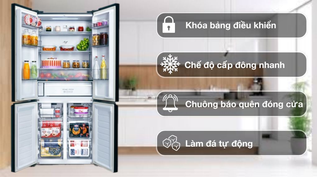 Tủ lạnh Panasonic Inverter 510 lít Multi Door NR-X561BK-VN - Ảnh 4