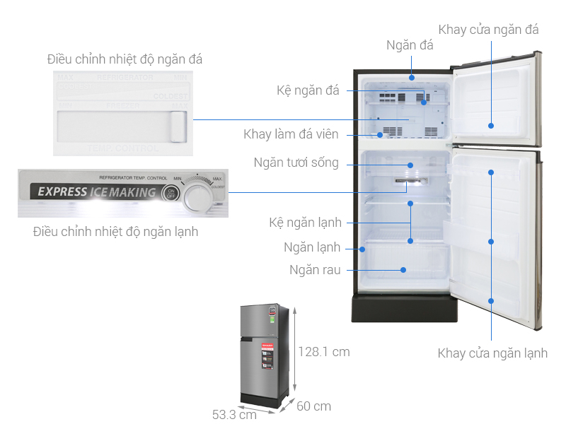 Tủ lạnh Sharp Inverter 165 lít SJ-X176E-SL - Ảnh 2